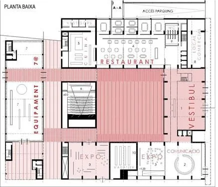 Edifici d'Equipament 7@ a Poble Nou Barcelona. Arquitectura Santi Vives